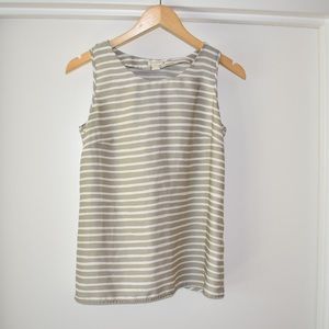 J Crew Open Back Striped Tank